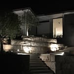 Picture of night steps and stone lighting