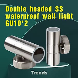 modern garden wall light up and down 2xGU10 Housing stainless steel Sonce